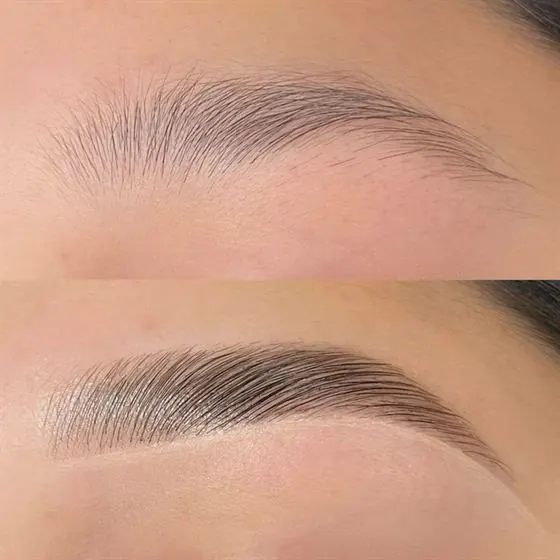 Antes e depois da brow
