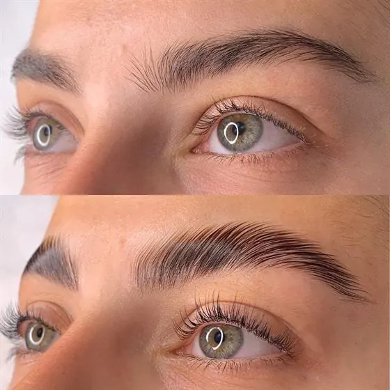 Antes e depois da brow