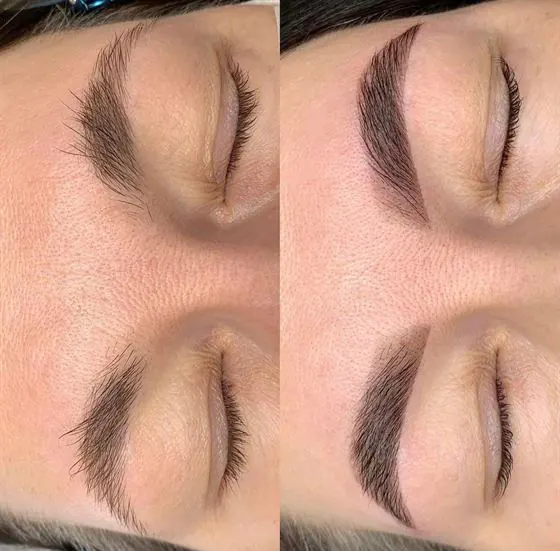 Antes e depois da brow