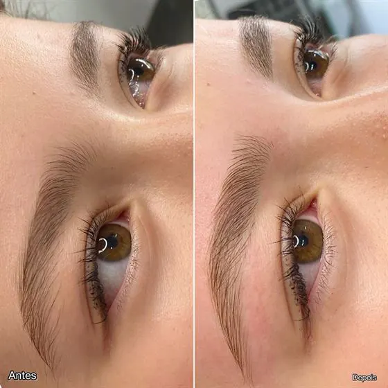 Antes e depois do design visagista